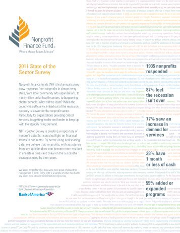 2011 State of the Sector Survey - Nonprofit Finance Fund