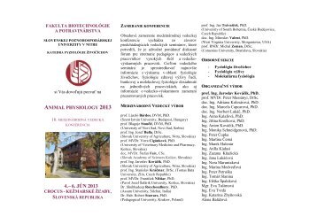 PozvÃ¡nka - SlovenskÃ¡ poÄ¾nohospodÃ¡rska univerzita v Nitre