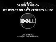 DELL'S GREEN IT VISION & ITS IMPACT ON DATA CENTRES & HPC