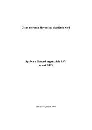 VÃ½roÄnÃ¡ sprÃ¡va za rok 2005 - Ãstav merania SAV