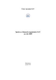 VÃ½roÄnÃ¡ sprÃ¡va za rok 2009 - Ãstav merania SAV