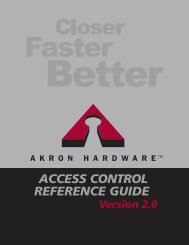 Access Control Guide - Akron Hardware