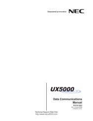 Data Communications Manual - NEC UX5000