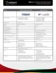 Linkproof Radware Defensepro IPS Technical Specifications Datasheet