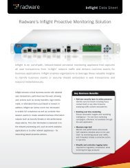 Radware Inflight Datasheet - RadAppliances.com