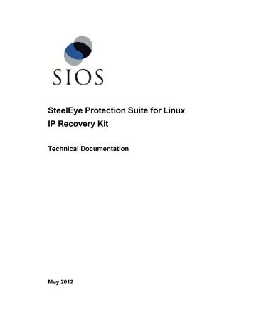 IP Recovery Kit - SIOS Technology Corp. Documentation