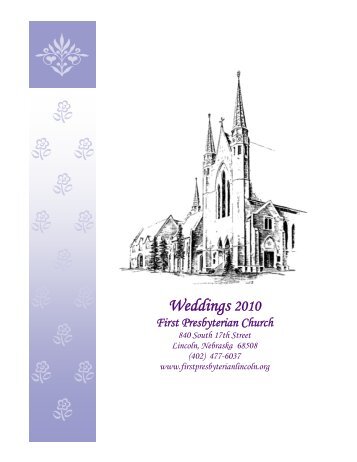 Wedding booklet - First Presbyterian Church