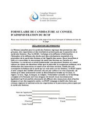 formulaire de candidature au conseil d'administration du rcsf