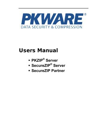 v14 Server User's Guide - PKWare