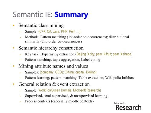 Semantic Information Extraction: Overview and Basic Techniques