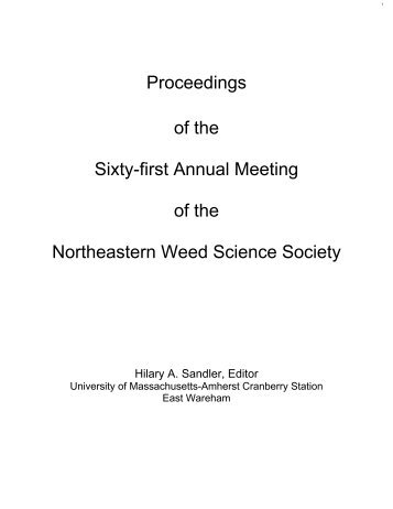 Proceedings of the Sixty-first Annual Meeting of the Northeastern ...