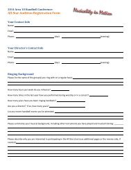 All-Star Audition Registration Form - Area 10