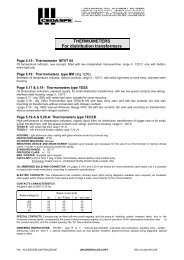 THERMOMETERS For distribution transformers - maxsteel