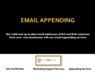 Email Appending | Email Append | Append E-mail 