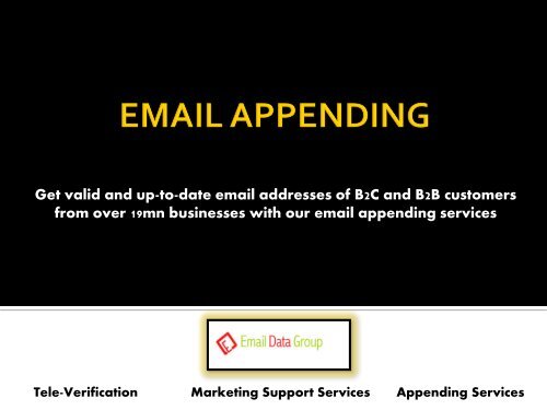 Email Appending | Email Append | Append E-mail 