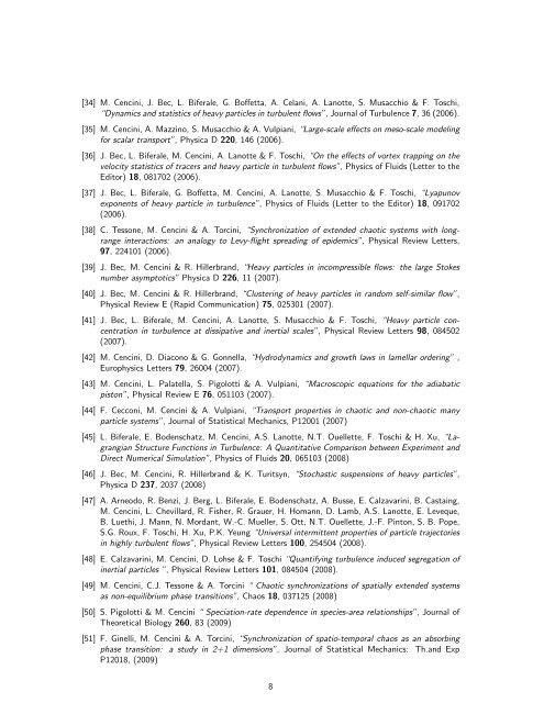 CURRICULUM VITÃ di Massimo Cencini - Sapienza