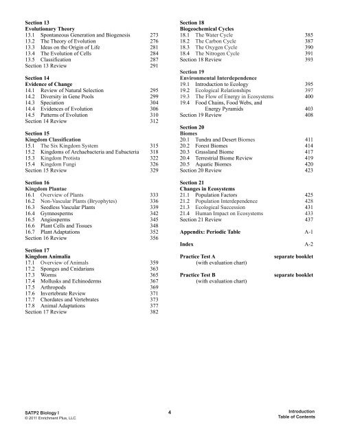 Mississippi SATP2 Biology I Student Review Guide - Enrichment Plus