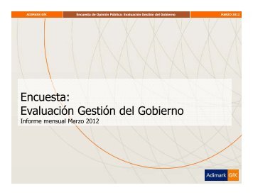 Encuesta: Evaluación Gestión del Gobierno - Adimark