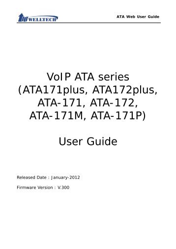VoIP ATA series - Welltech Computer Co., Ltd