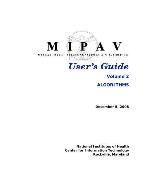Volume 2, Algorithms - mipav - National Institutes of Health