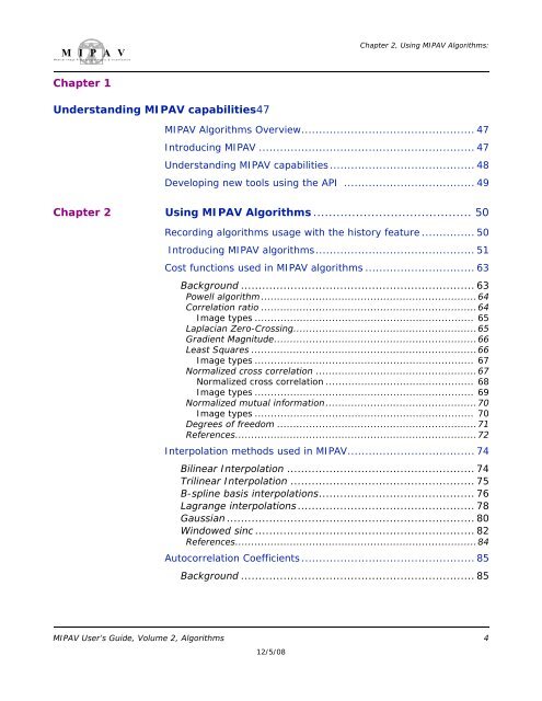 Volume 2, Algorithms - mipav - National Institutes of Health