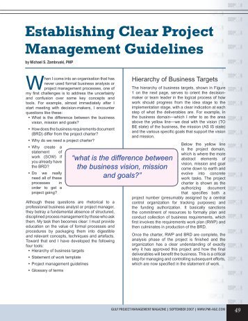 Establishing Clear Project Management Guidelines - ESI International