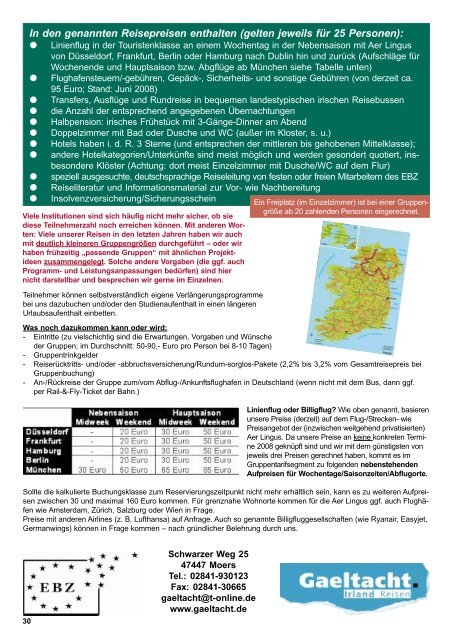 Kirchliche, religiöse und spirituelle Reisen mit dem EBZ Irland