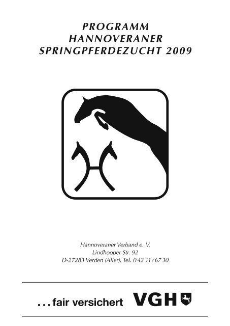PROGRAMM HANNOVERANER SPRINGPFERDEZUCHT 2009