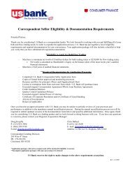 Correspondent Seller Eligibility & Documentation Requirements