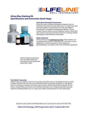 Alcian Blue Staining Kit - Lifeline Cell Technology, LLC