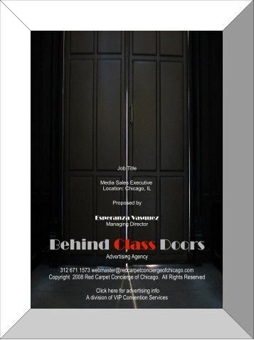 Behind Class Doors - Red Carpet Concierge of Chicago