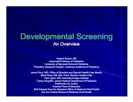Developmental Screening - Maryland Chapter American Academy ...