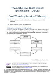 (TOSCE) Post-Workshop Activity