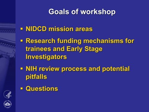 The Barry Davis Workshop: Funding Opportunities for the New ...