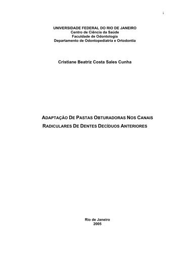 NOME DO AUTOR - Faculdade de Odontologia da UFRJ