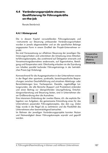 4.4 VerÃ¤nderungsprojekte steuern: Qualifizierung fÃ¼r ... - INDINA