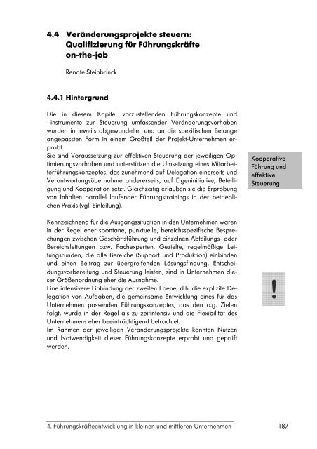 4.4 VerÃ¤nderungsprojekte steuern: Qualifizierung fÃ¼r ... - INDINA