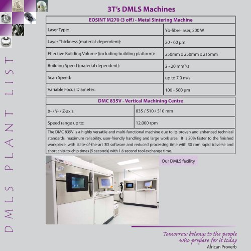 DMLS Materials - Technical Specifications