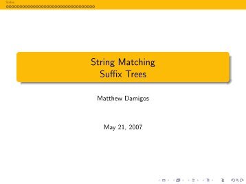 String Matching Suffix Trees - Corelab