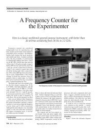 A Frequency Counter for the Experimenter - West Mountain Radio