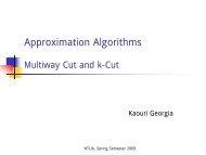 Approximation Algorithms Multiway Cut and k-Cut - Corelab