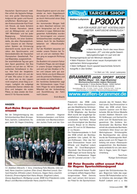59. Westfälischer Schützentag in Bad Laasphe - Schützenwarte - WSB