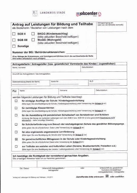 Bildungspaket-Antrag Mensa (PDF 2 MB) - Integrierte Gesamtschule ...