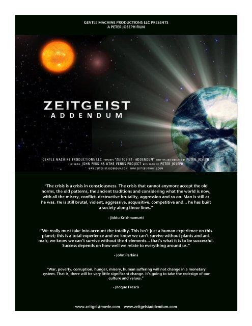 download press kit - Zeitgeist