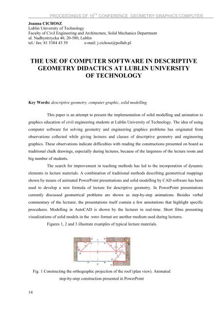 the use of computer software in descriptive geometry didactics at ...