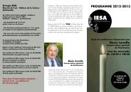 DÃ©tail des confÃ©rences Hommage Ã  Jacques Thuillier - IESA