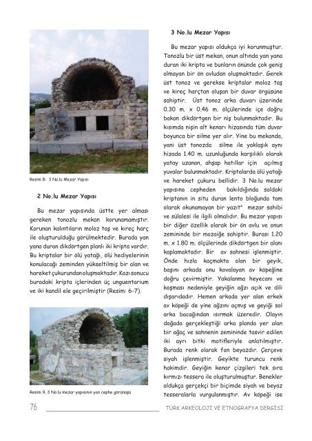 9. Türk Arkeoloji ve Etnografya Dergisi - e-Kitap - Kültür ve Turizm ...