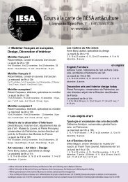Cours Ã  la carte de l'IESA art&culture