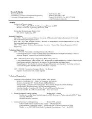 Full Curriculum Vitae - Civil and Environmental Engineering