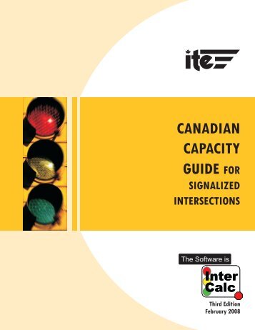 Canada Canadian Capacity Guide for Signalized Intersections